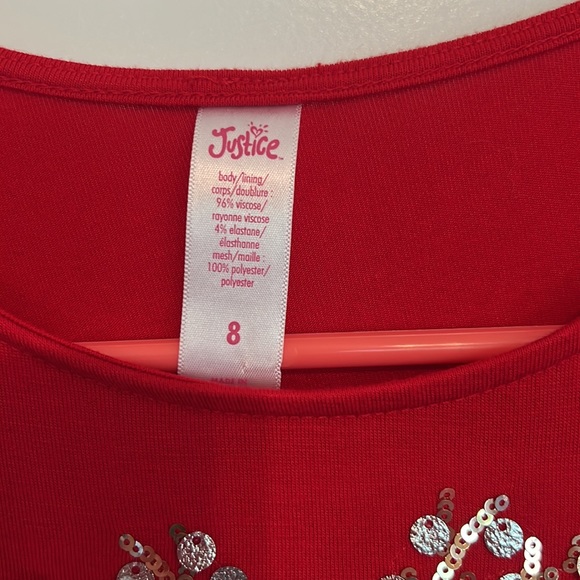 Girls Reindeer Dress. With Tie - Picture 4 of 6